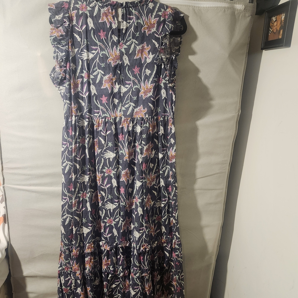 Universal Thread Navy Floral Maxi Dress with Pink and Cream Flowers - Picture 6 of 6
